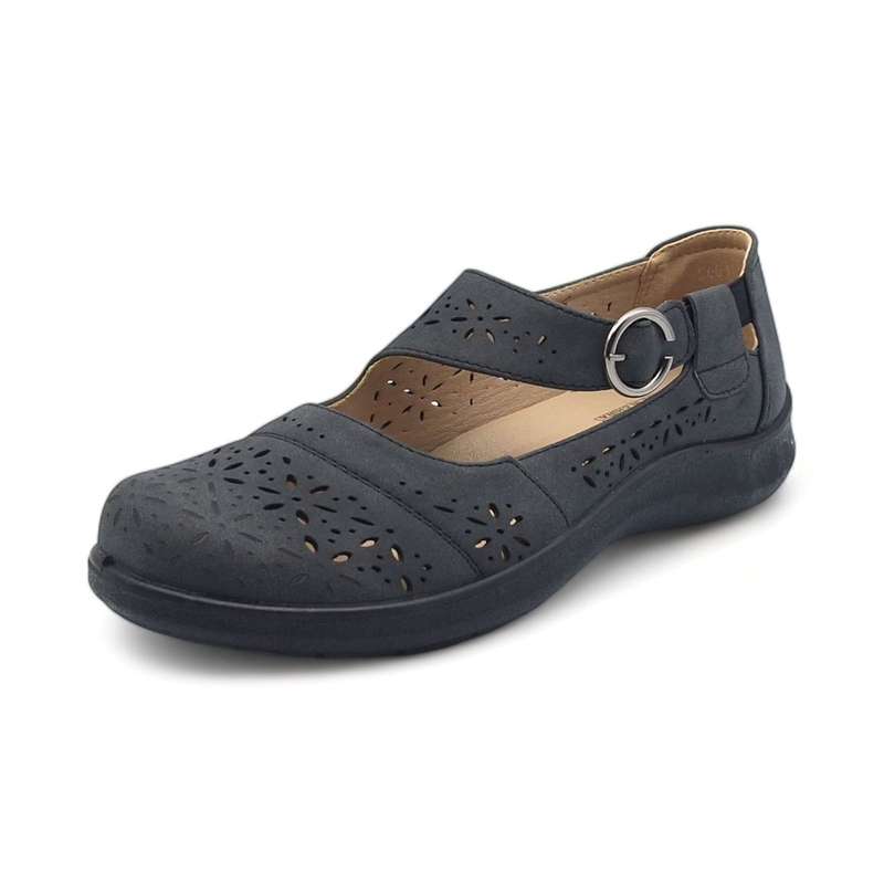 TTP Women Loafers with Elasticated Ankle Strap and Cut out Decor XB5601
