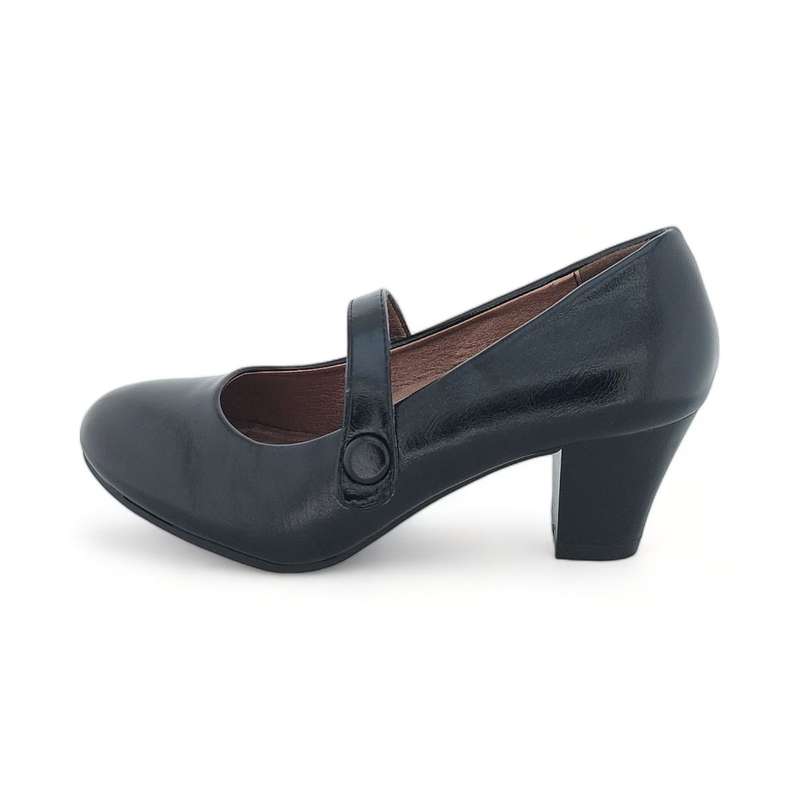 TTP Women Black PU Block Heel Courts PSL1125-11