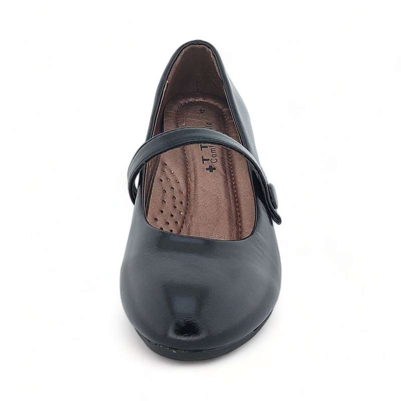 TTP Women Black PU Block Heel Courts PSL1125-11