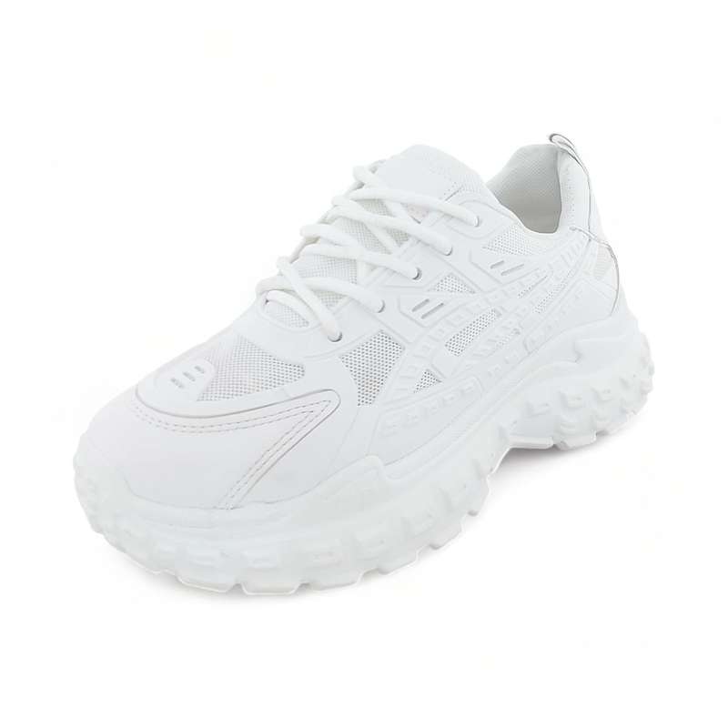 Women PU Pure White Platform Sneakers
