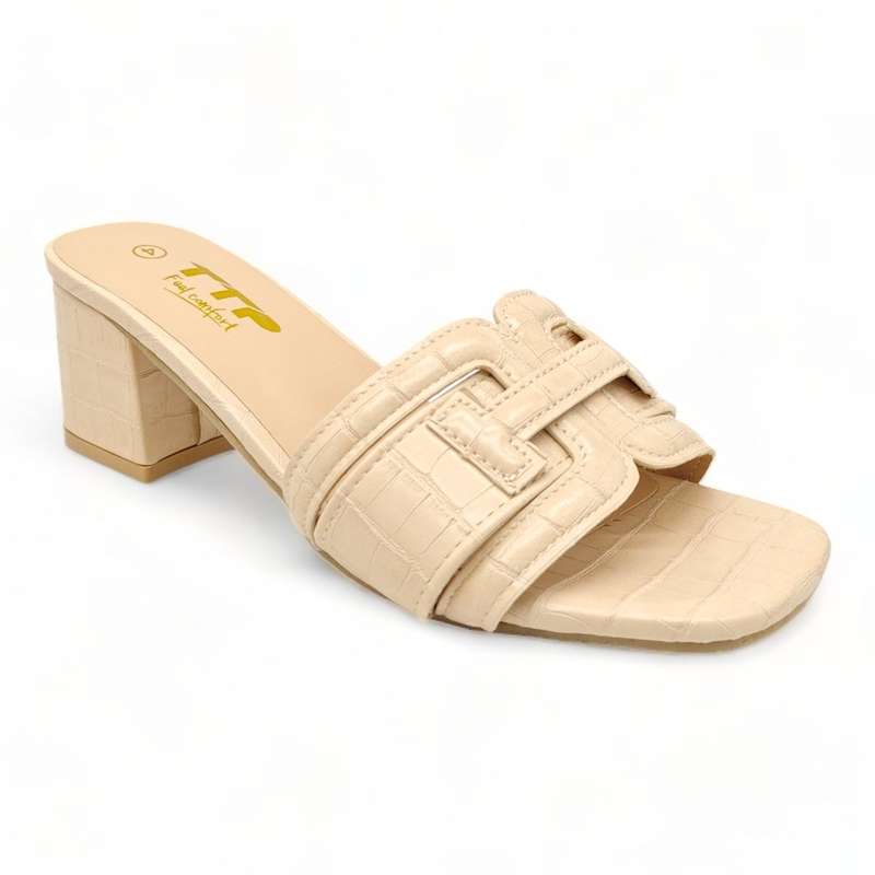 TTP Block Heel Sandals with PU Detailing XB23640