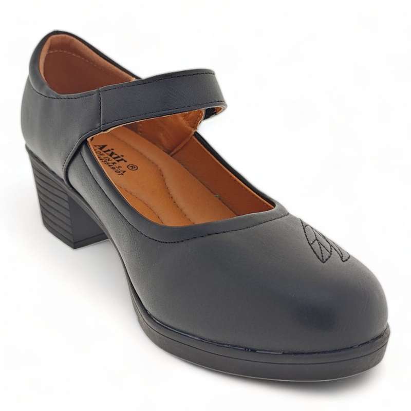 Aixir - Block Heel Court with Stitch Decor PSL2060