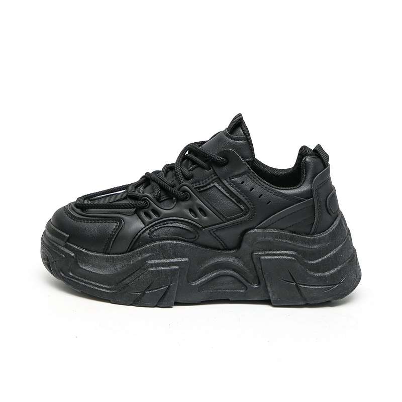 Women PU Fashion Lace Up Platform Sneakers XB3902