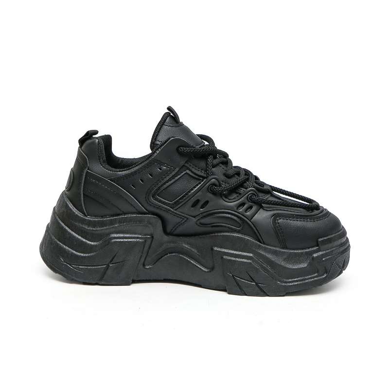 Women PU Fashion Lace Up Platform Sneakers XB3902