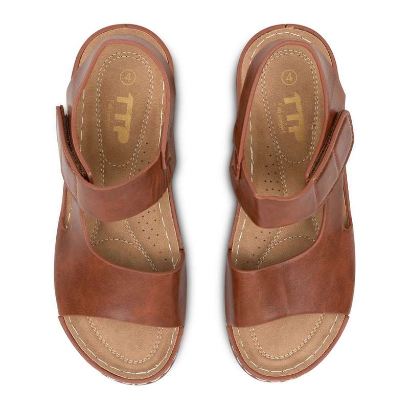 TTP Ladies Comfortable Hook & Loop Strap Sandal L18814