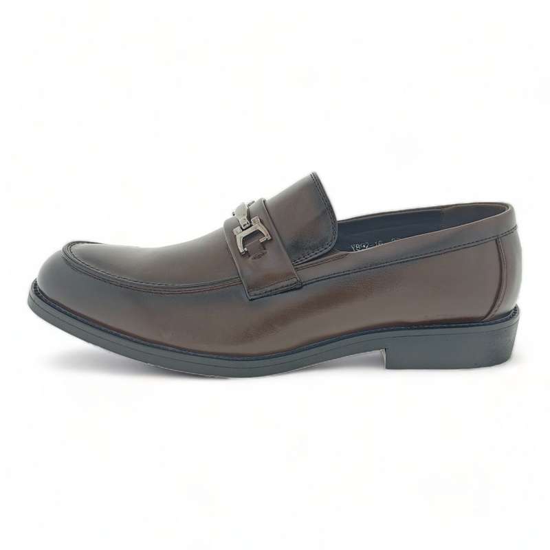 Men's Classic Formal Loafers with Link Decor Y892