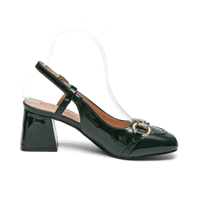 TTP - Fashion Flare Heels with Sling back and Link Decor JSF55