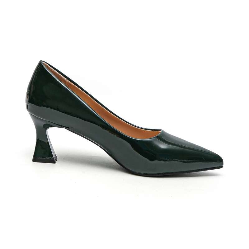 TTP Women Spool Heel Patent PU Slip On Heels JSF65