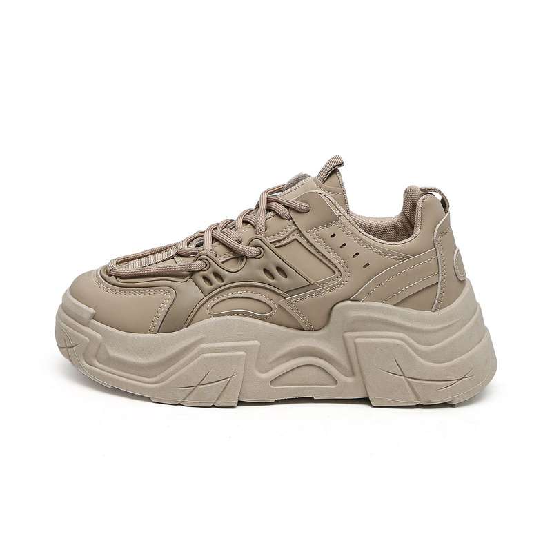 Women PU Fashion Lace Up Platform Sneakers XB3902