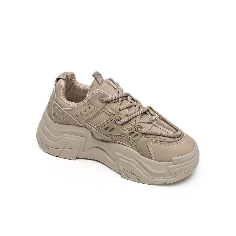 Women PU Fashion Lace Up Platform Sneakers XB3902