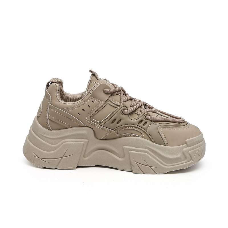 Women PU Fashion Lace Up Platform Sneakers XB3902