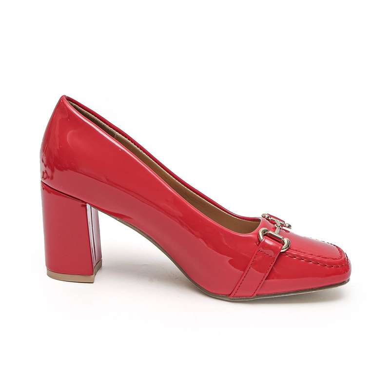 TTP - Square Toe Block Heel with Link Decor JSF51