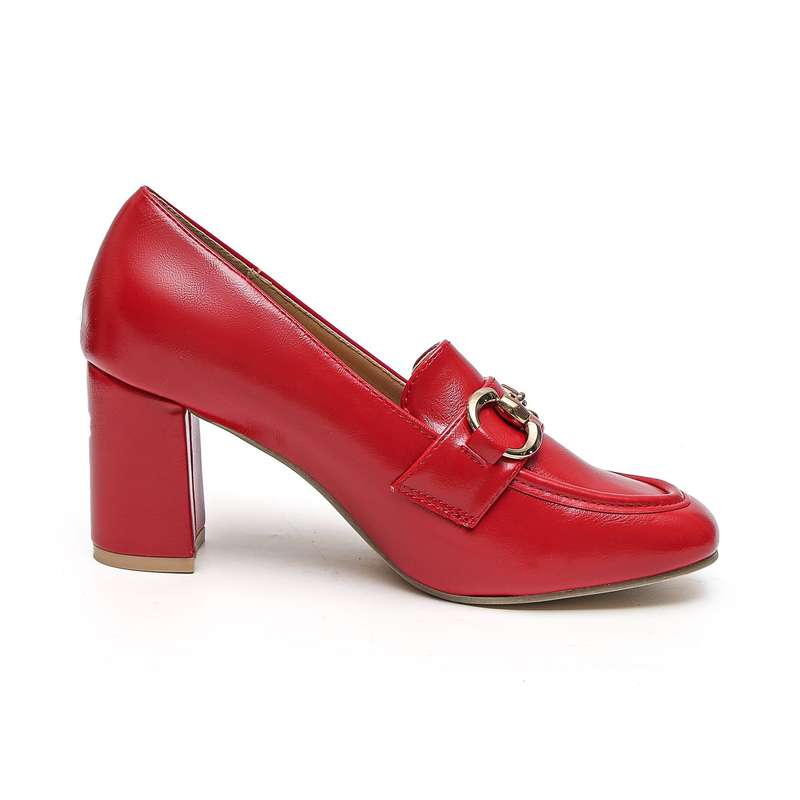 TTP Square Toe High Top Line Block Heel with Link Decor JSF52