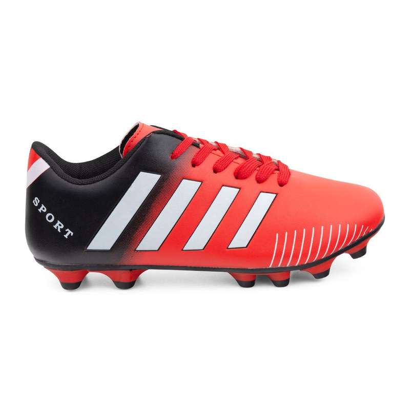 Youth PU 12 Stud Soccer Boot with Line Details QX22009