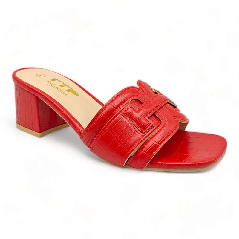 TTP Block Heel Sandals with PU Detailing XB23640