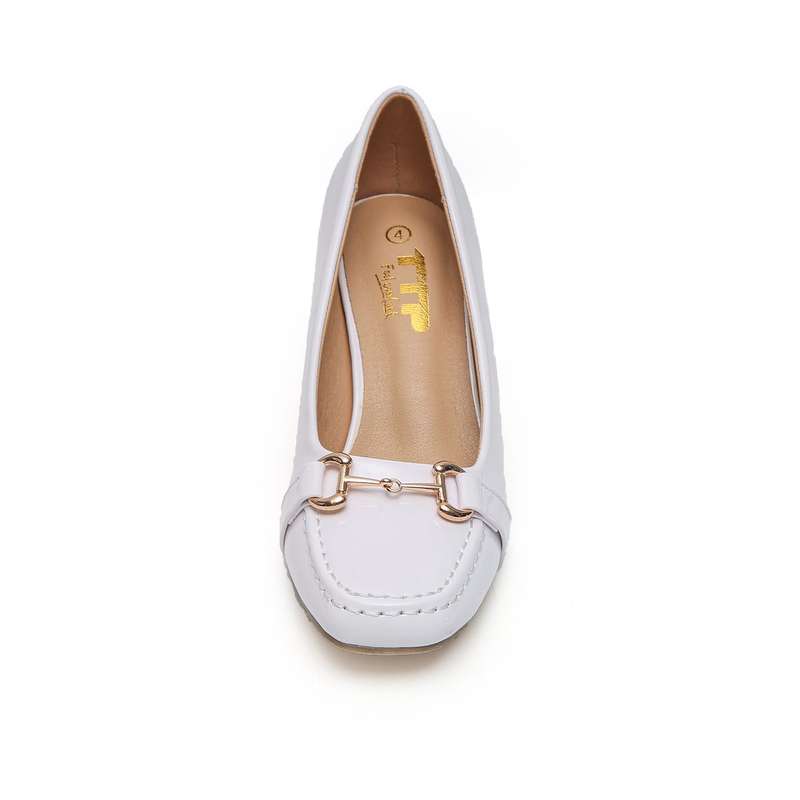 TTP - Square Toe Block Heel with Link Decor JSF51