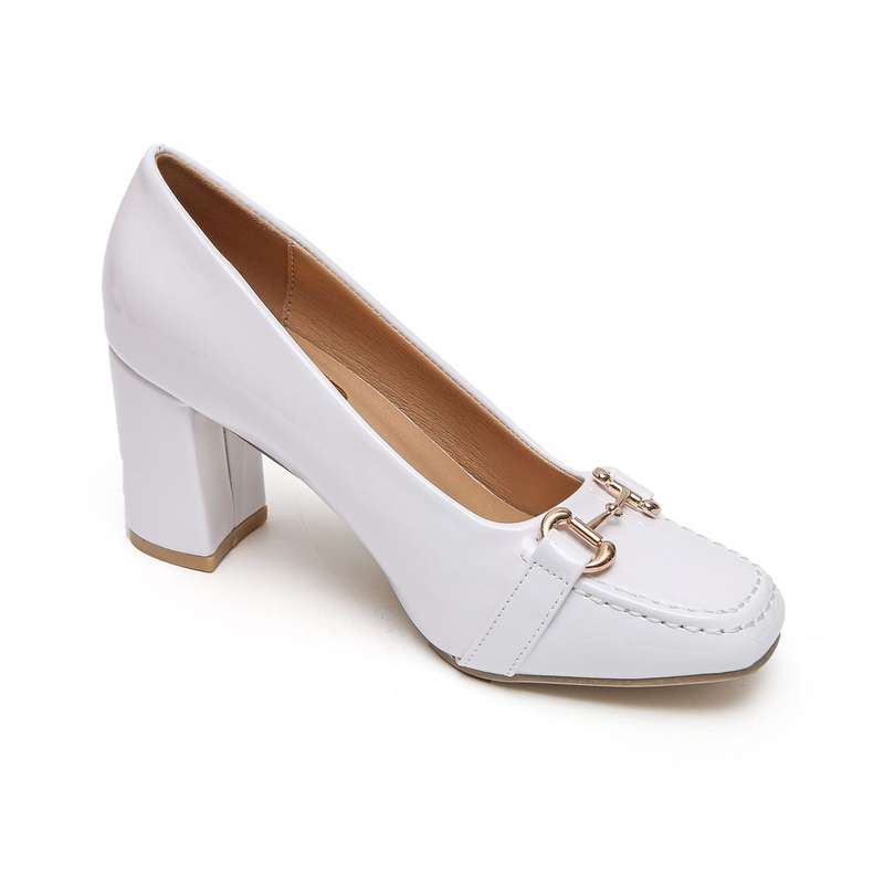 TTP - Square Toe Block Heel with Link Decor JSF51
