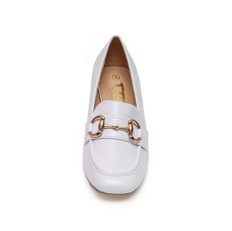 TTP Square Toe High Top Line Block Heel with Link Decor JSF52
