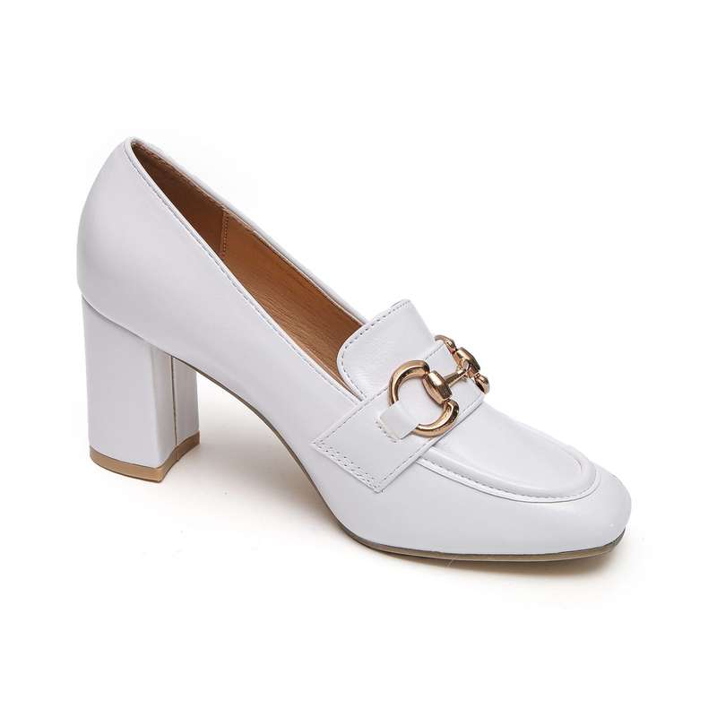 TTP Square Toe High Top Line Block Heel with Link Decor JSF52
