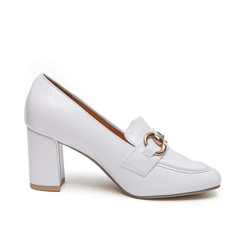 TTP Square Toe High Top Line Block Heel with Link Decor JSF52