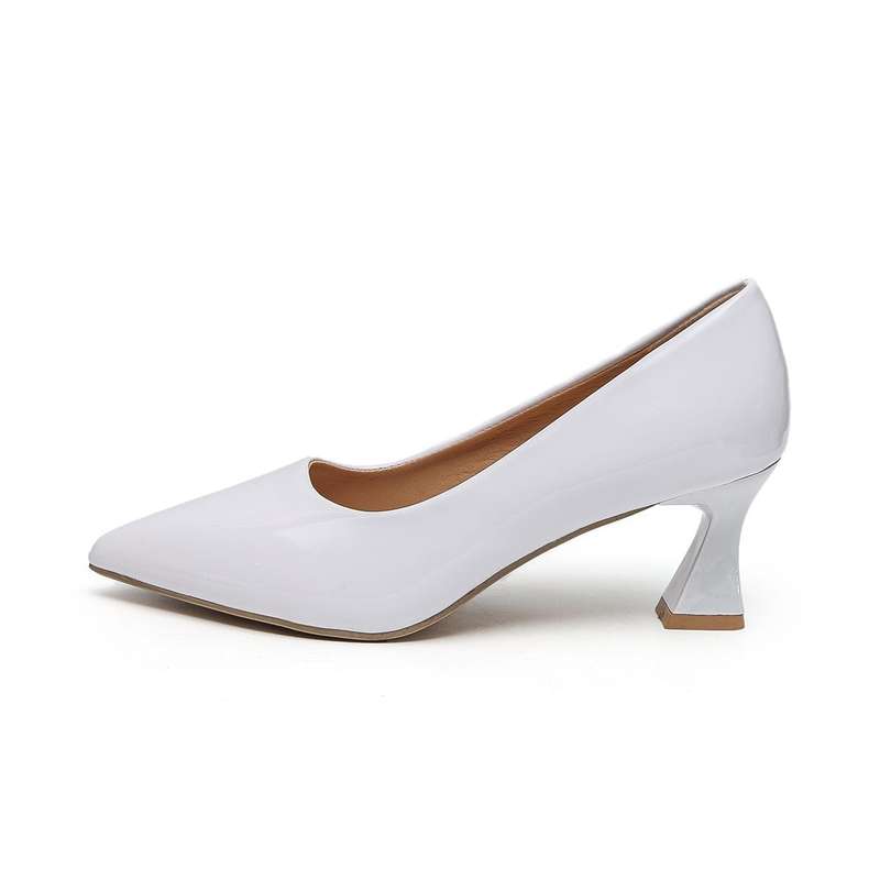 TTP Women Spool Heel Patent PU Slip On Heels JSF65