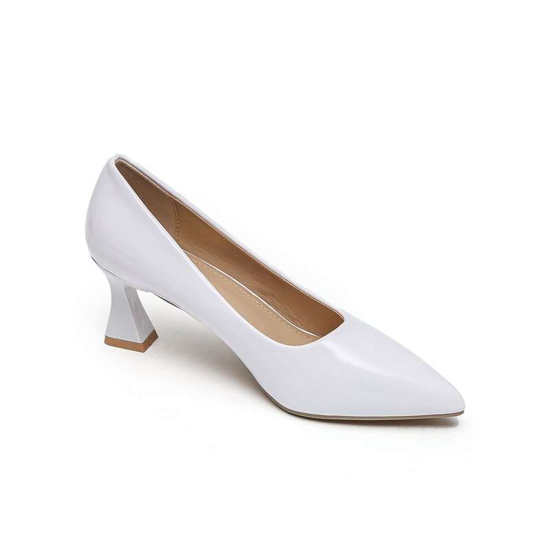 TTP Women Spool Heel Patent PU Slip On Heels JSF65