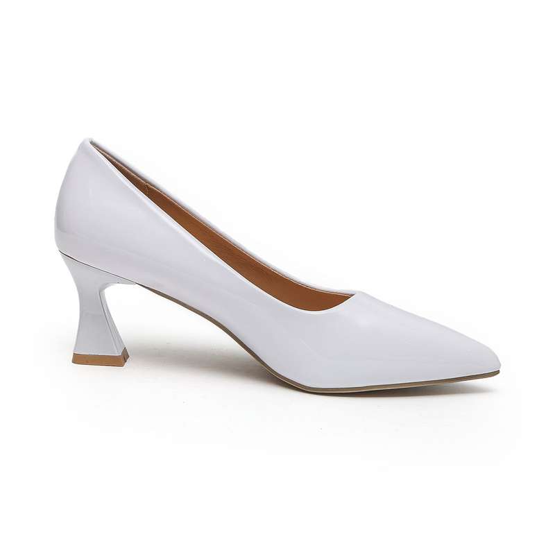 TTP Women Spool Heel Patent PU Slip On Heels JSF65