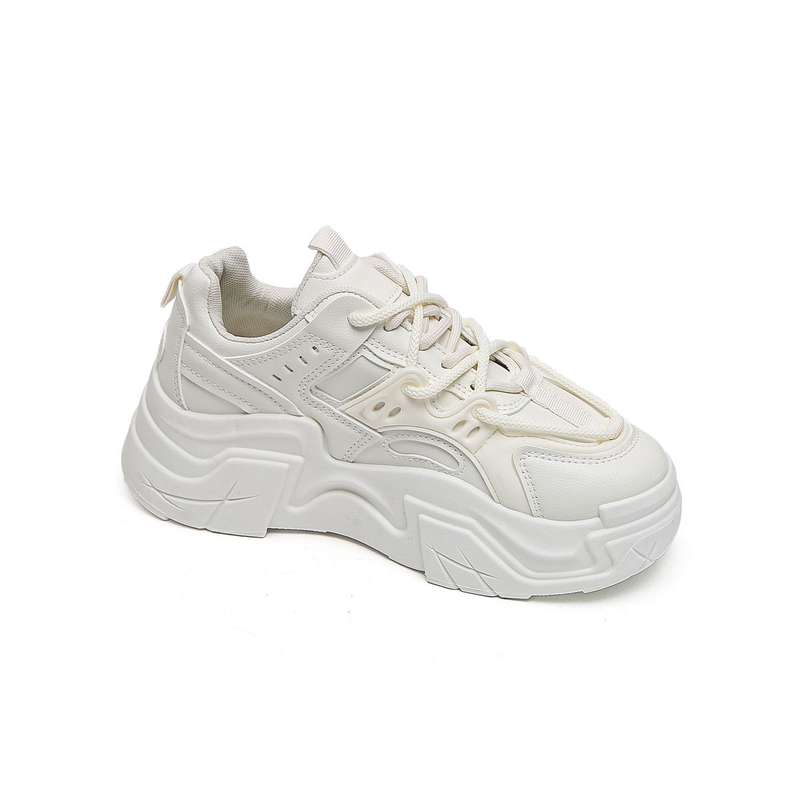 Women PU Fashion Lace Up Platform Sneakers XB3902