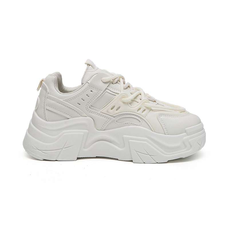 Women PU Fashion Lace Up Platform Sneakers XB3902