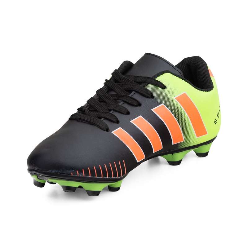 Youth PU 12 Stud Soccer Boot with Line Details QX22009