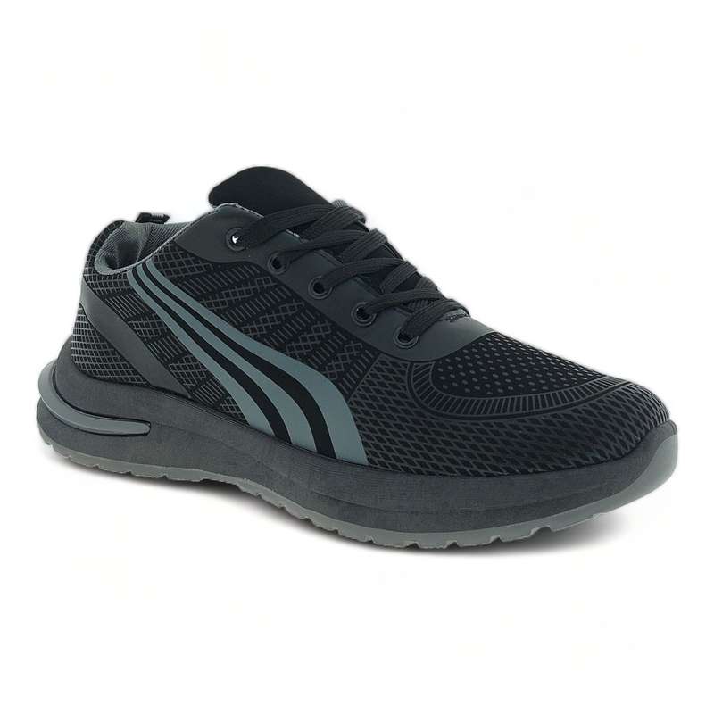 Men Grey PU Low Top Lace Up Sneakers YZCR21001-A