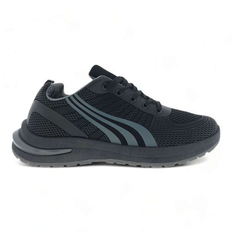 Men Grey PU Low Top Lace Up Sneakers YZCR21001-A