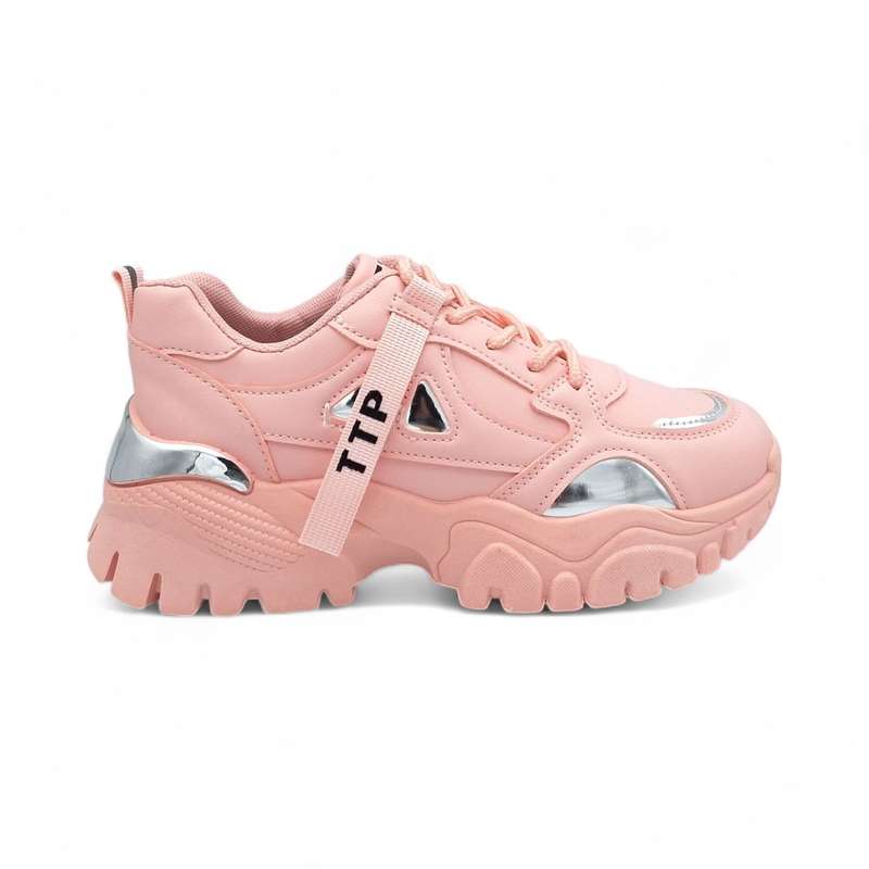 TTP Women PU Fashion Platform Lace Up Sneakers XB210601B