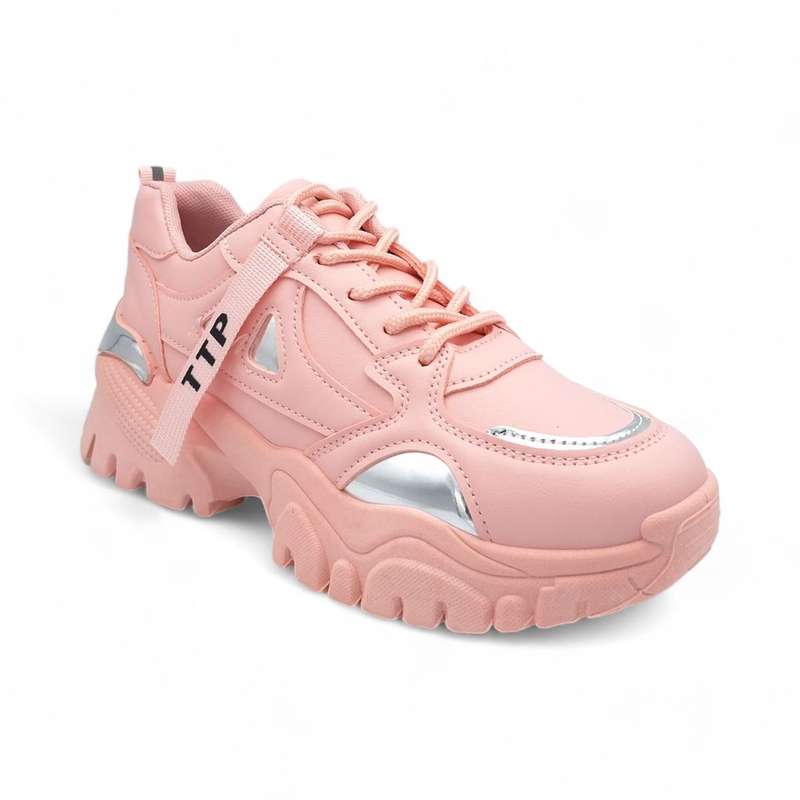 TTP Women PU Fashion Platform Lace Up Sneakers XB210601B