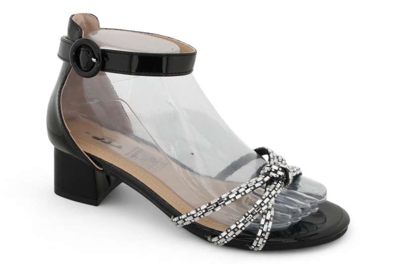 TTP Women Patent Ankle Strap Block Heel Sandals HT240625