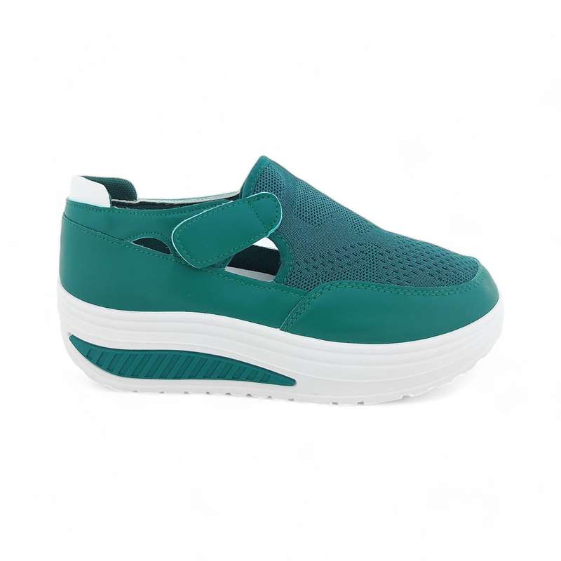 Fashion Platform Sneaker with Hook and Loop XB3905
