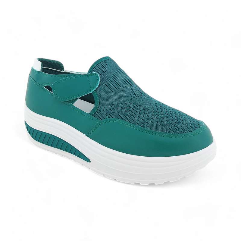Fashion Platform Sneaker with Hook and Loop XB3905