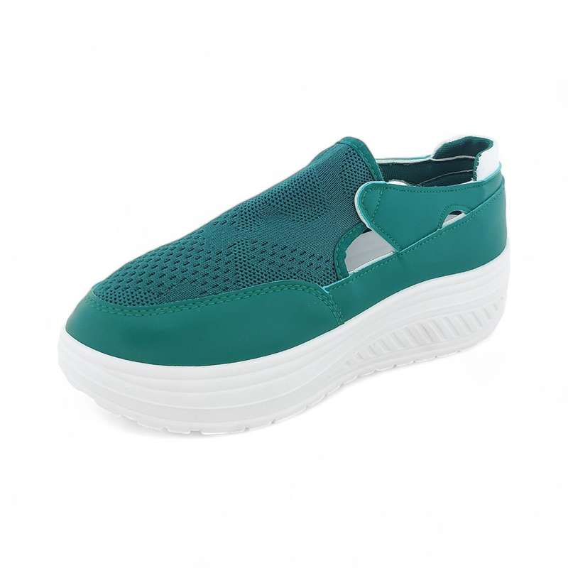 Fashion Platform Sneaker with Hook and Loop XB3905