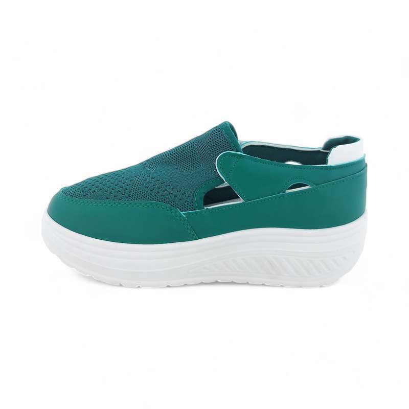 Fashion Platform Sneaker with Hook and Loop XB3905