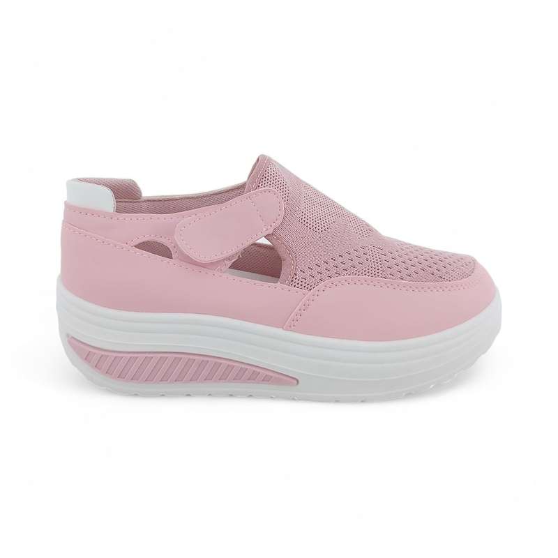 Fashion Platform Sneaker with Hook and Loop XB3905