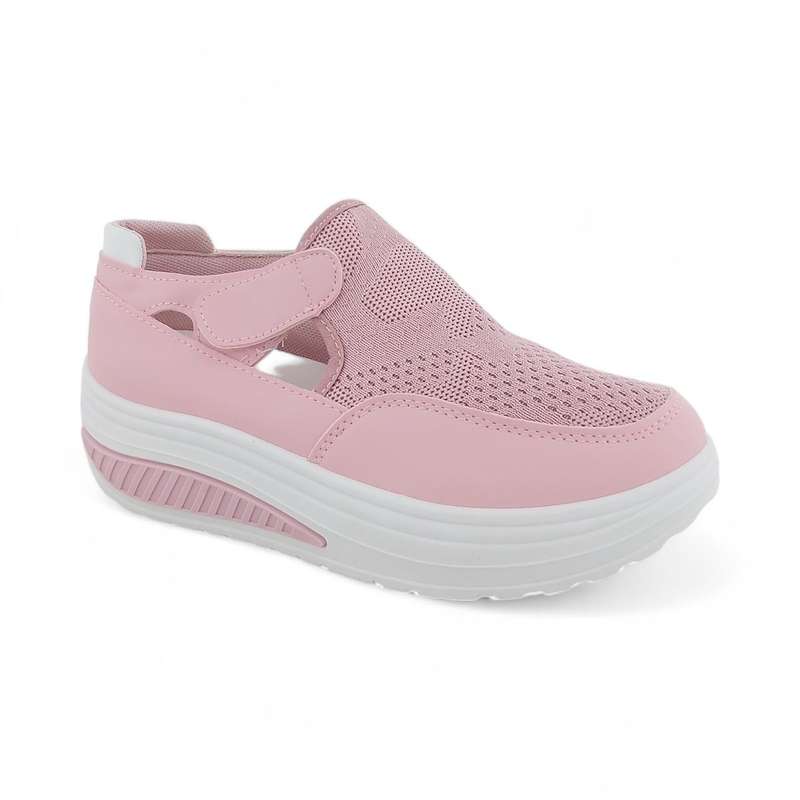 Fashion Platform Sneaker with Hook and Loop XB3905