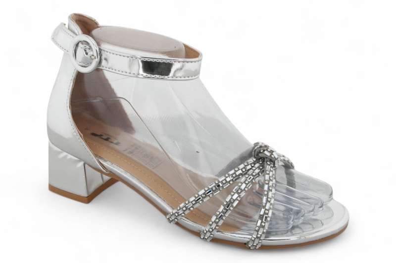 TTP Women Patent Ankle Strap Block Heel Sandals HT240625