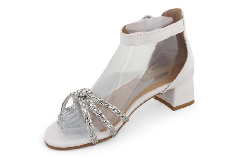 TTP Women Patent Ankle Strap Block Heel Sandals HT240625