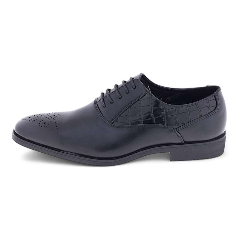 Men's Formal PU Crocodile Embossed Upper Oxford Dress Shoes Y993