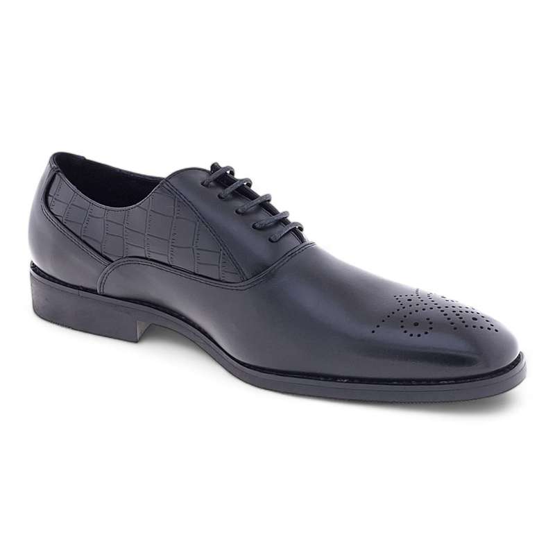 Men's Formal PU Crocodile Embossed Upper Oxford Dress Shoes Y993