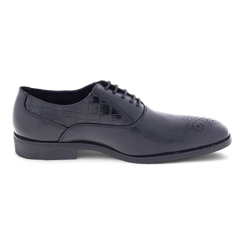 Men's Formal PU Crocodile Embossed Upper Oxford Dress Shoes Y993