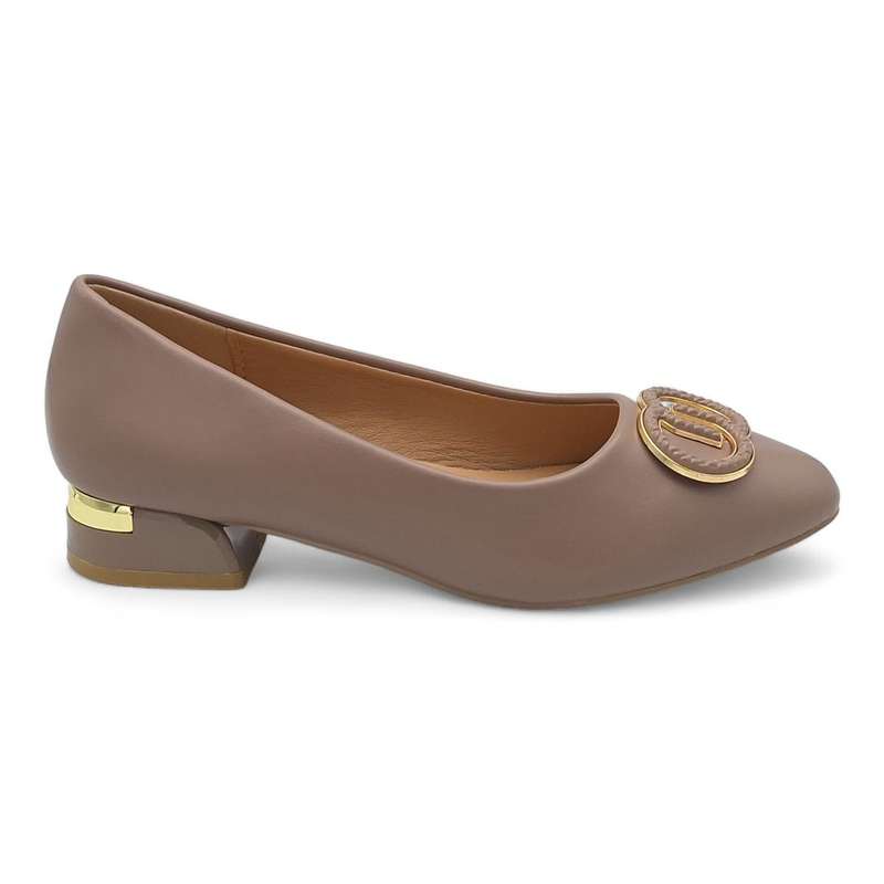 TTP Women PU Low Block Heel JSF89