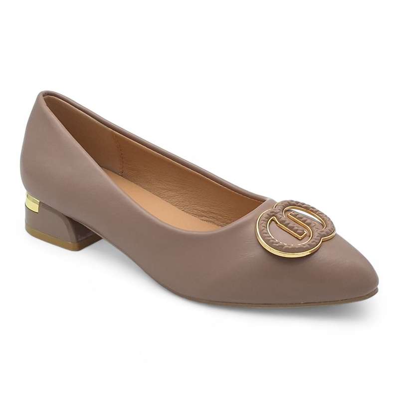 TTP Women PU Low Block Heel JSF89