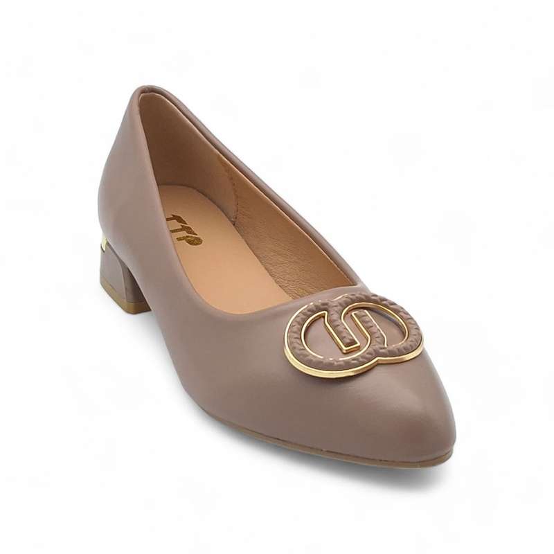 TTP Women PU Low Block Heel JSF89