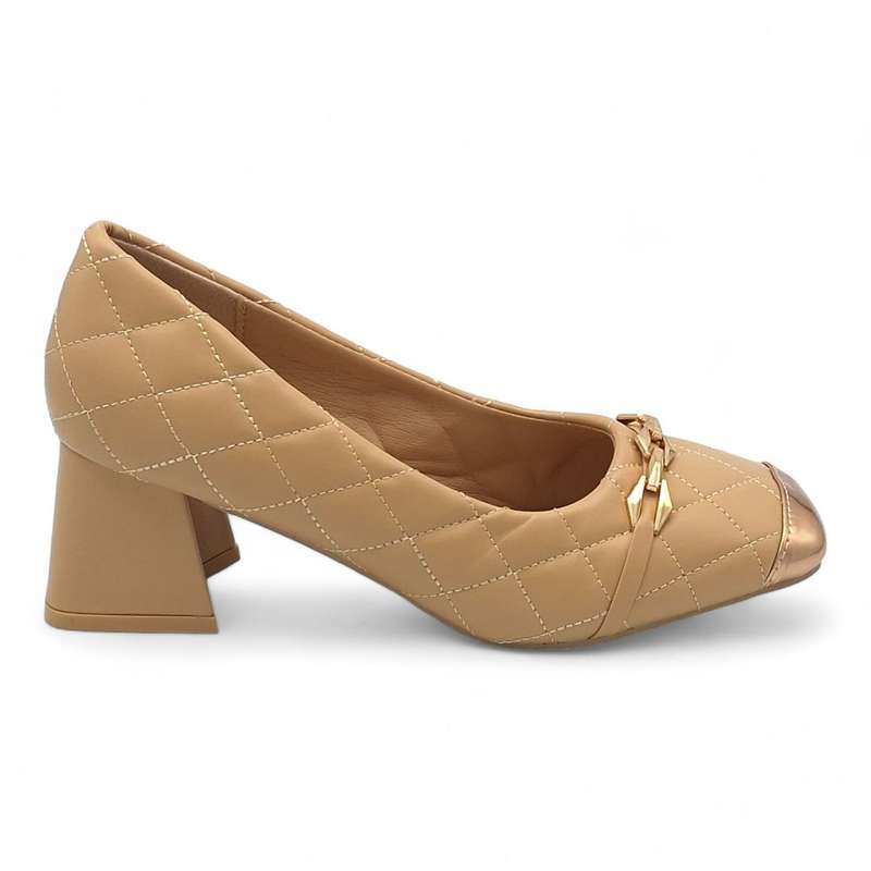 TTP Women PU Square Toe Block Heels JSF90